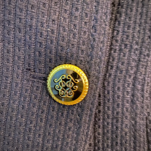 Jessica Simpson Navy Pea Coat with Gold Accents - Picture 4 of 6